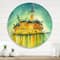 Designart - Idyllic Island of Venice At Night - Modern Metal Circle Wall Art